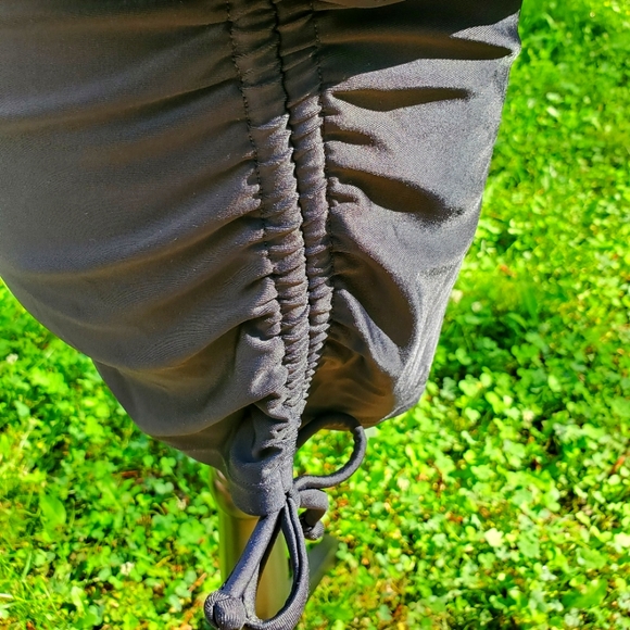 Athleta Laguna Side Scrunch Tankini Black Swim Dress - 34B/C - Picture 7 of 8